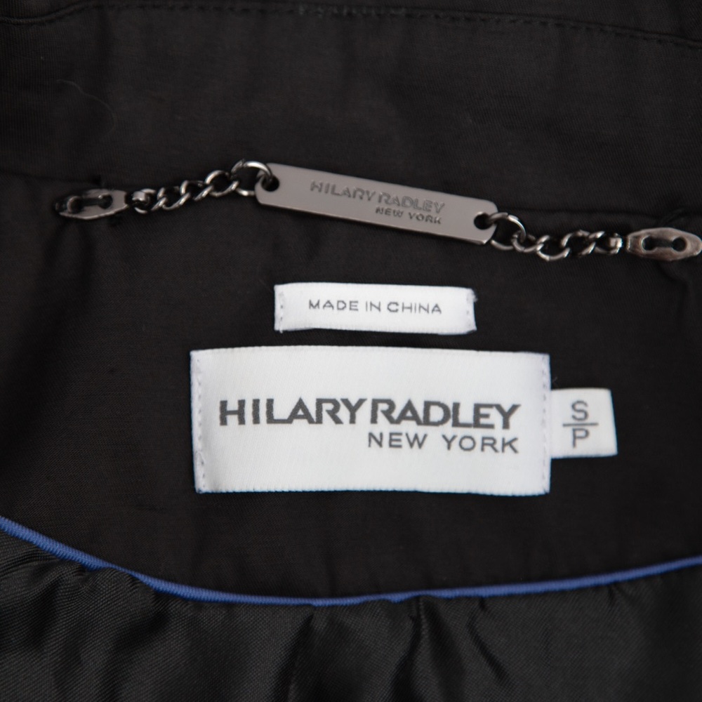 Black trench coat belted single breasted Hillary Radley S - Picture 12 of 13